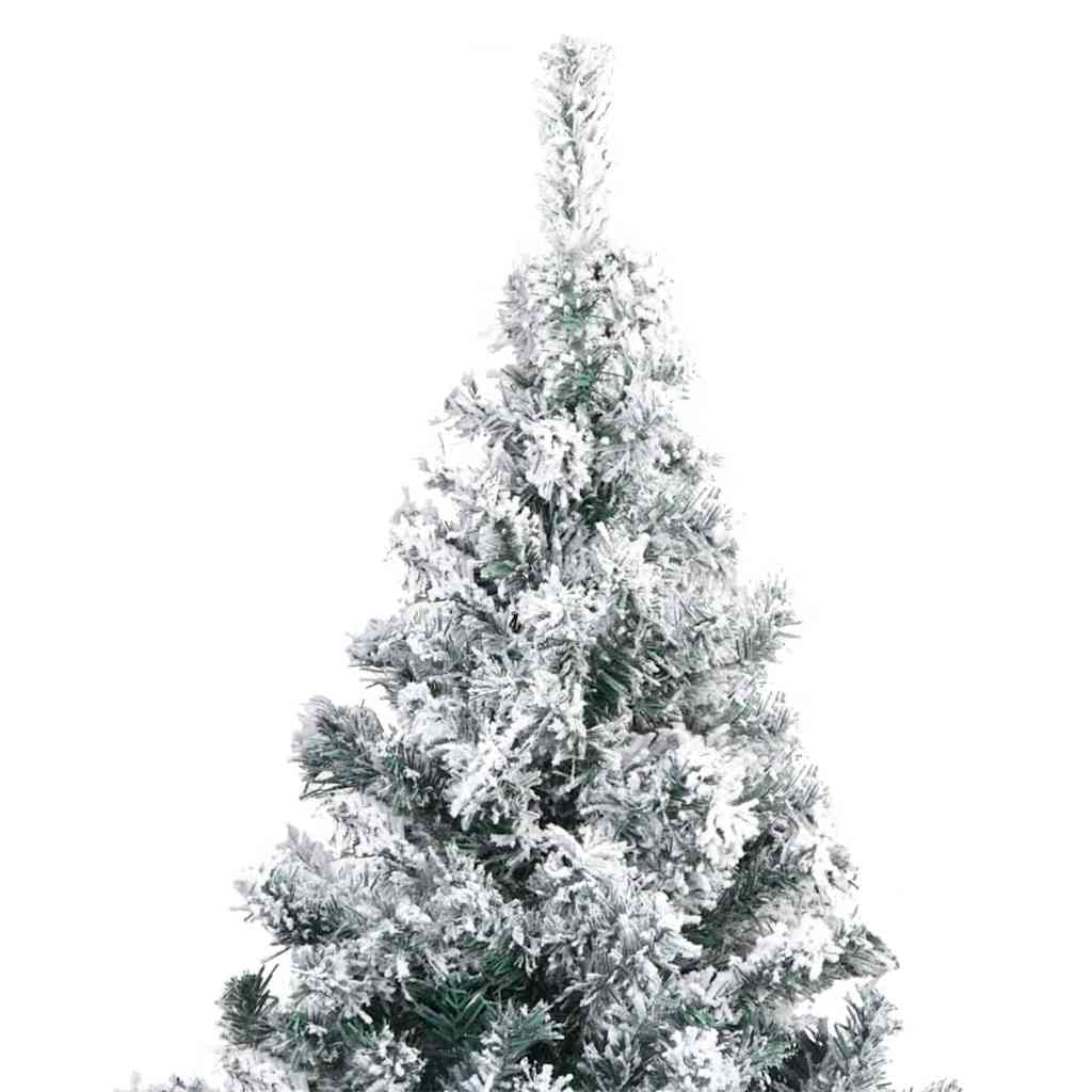 Kunstigt juletræ med stativ Hvid 180 cm PVC og Stål og Plastik