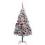 Kunstigt juletræ med stativ Hvid 180 cm PVC og Stål og Plastik