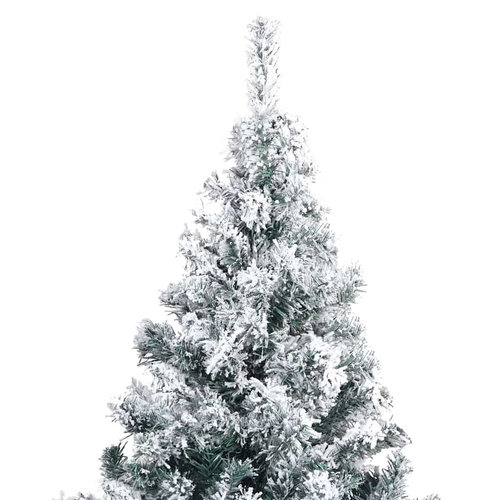 Kunstigt juletræ med stativ Hvid 210 cm PVC og Stål og Plastik