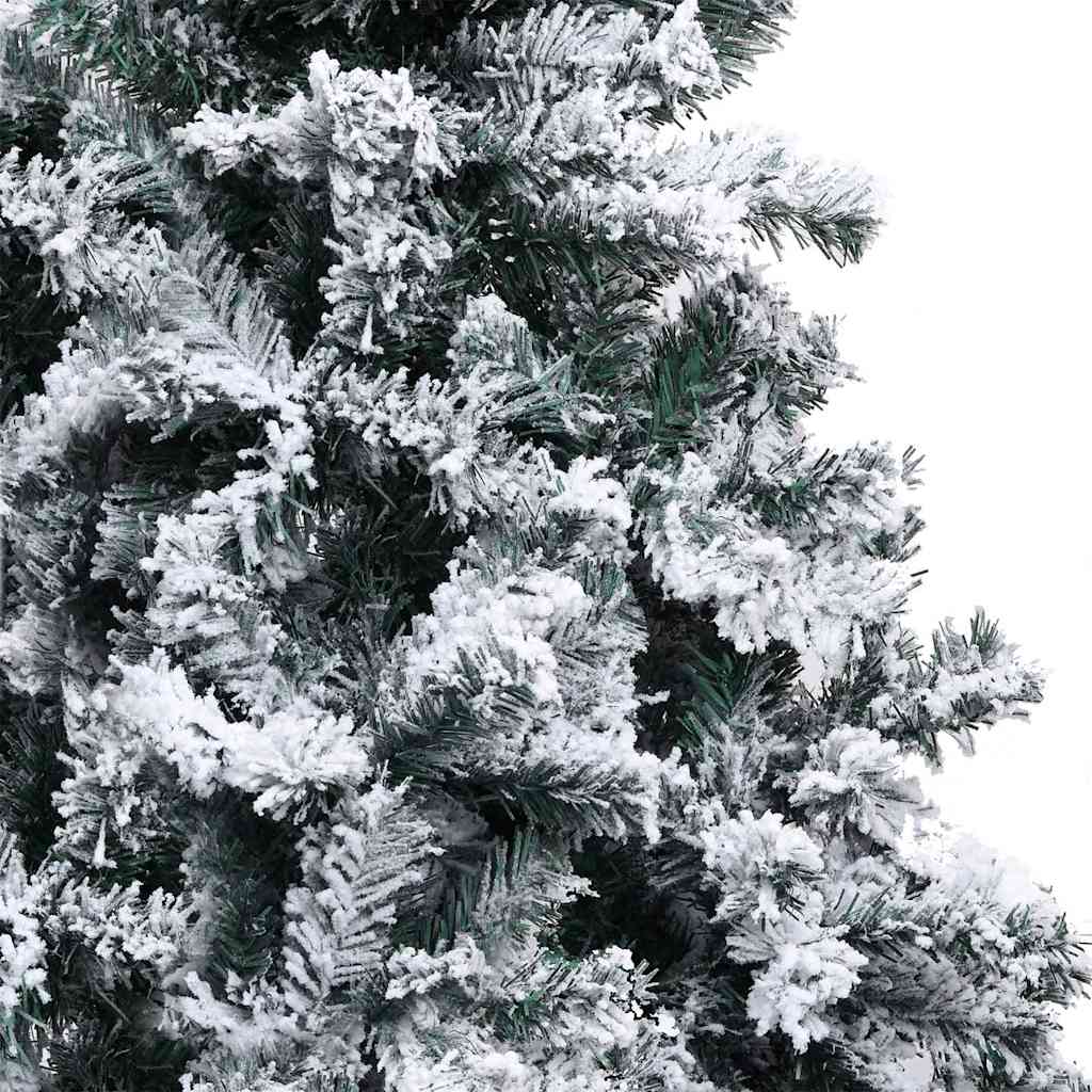 Kunstigt juletræ med stativ Hvid 240 cm PVC og Stål og Plastik