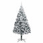 Kunstigt juletræ med stativ Hvid 240 cm PVC og Stål og Plastik