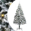 Kunstigt juletræ med stativ Hvid 240 cm PVC og Stål og Plastik