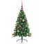 Kunstig Forbelyst Juletræ med 150 LED'er Grøn 120 cm PVC