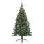Kunstig Forbelyst Juletræ med 150 LED'er Grøn 150 cm PVC