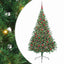 Kunstig Forbelyst Juletræ med 300 LED'er Grøn 180 cm PVC