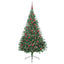 Kunstig Forbelyst Juletræ med 300 LED'er Grøn 180 cm PVC