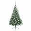 Kunstig Forbelyst Juletræ med 300 LED'er Grøn 180 cm PVC