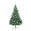 Kunstig Forbelyst Juletræ med 300 LED'er Grøn 180 cm PVC
