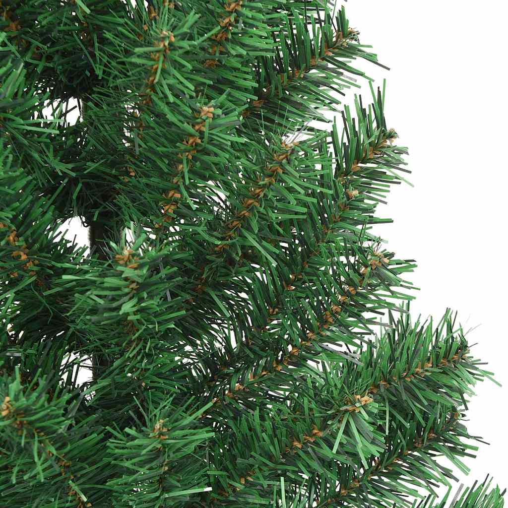 Kunstig Forbelyst Juletræ med 300 LED'er Grøn 180 cm PVC