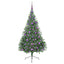 Kunstig Forbelyst Juletræ med 300 LED'er Grøn 180 cm PVC