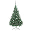 Kunstig Forbelyst Juletræ med 300 LED'er Grøn 210 cm PVC
