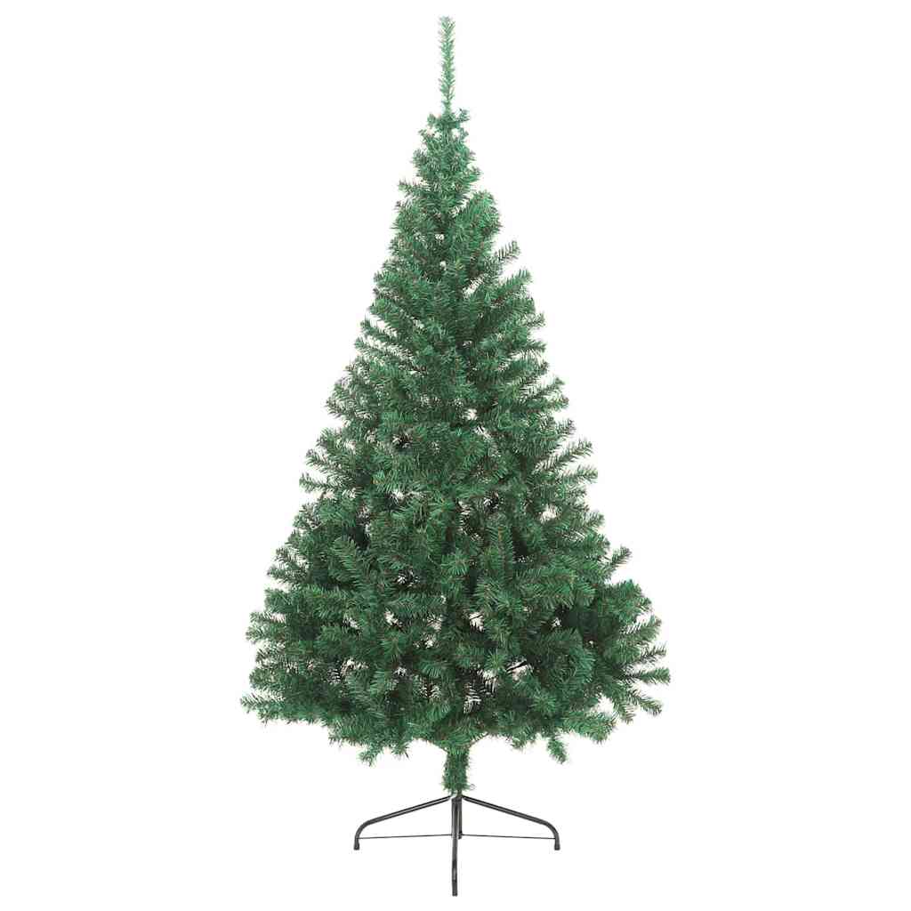 Kunstig Forbelyst Juletræ med 300 LED'er Grøn 210 cm PVC