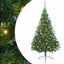 Kunstig Forbelyst Juletræ med 300 LED'er Grøn 240 cm PVC