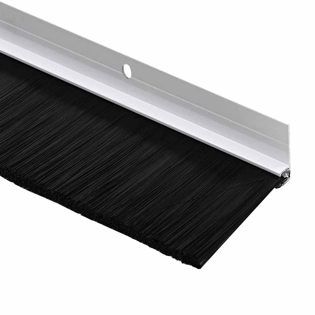 Skruemonterede dørbørste tætninger 2 pcs Hvid 100 cm