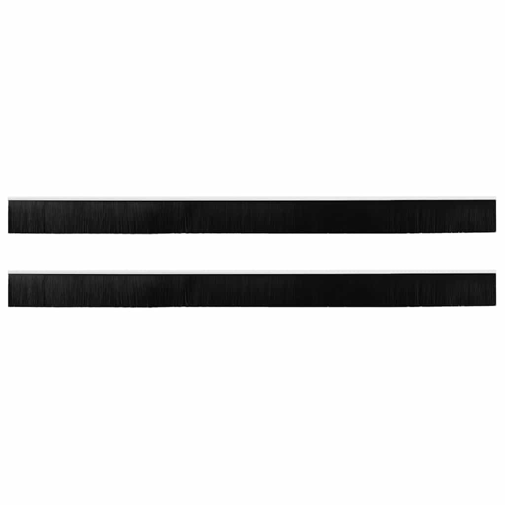 Skruemonterede dørbørste tætninger 2 pcs Hvid 100 cm