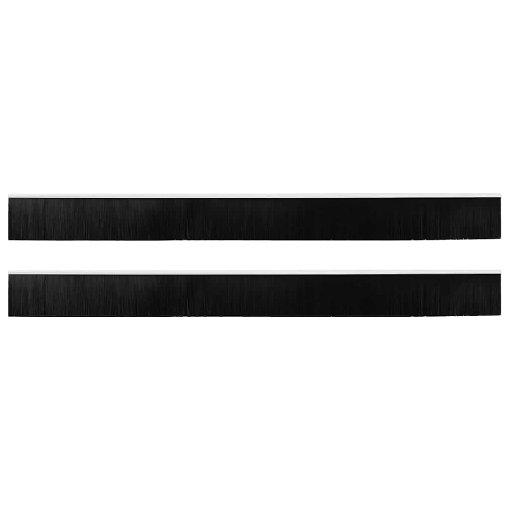 Skruemonterede dørbørste tætninger 2 pcs Hvid 100 cm
