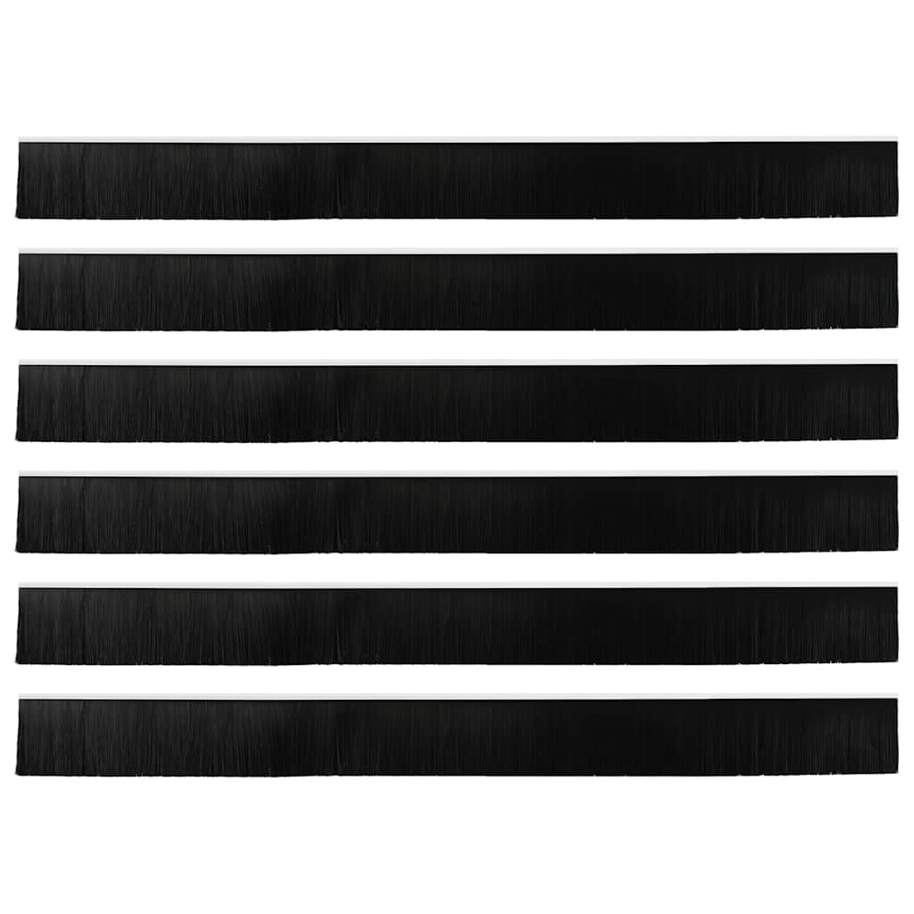 Skruemonterede dørbørste tætninger 6 pcs Hvid 100 cm