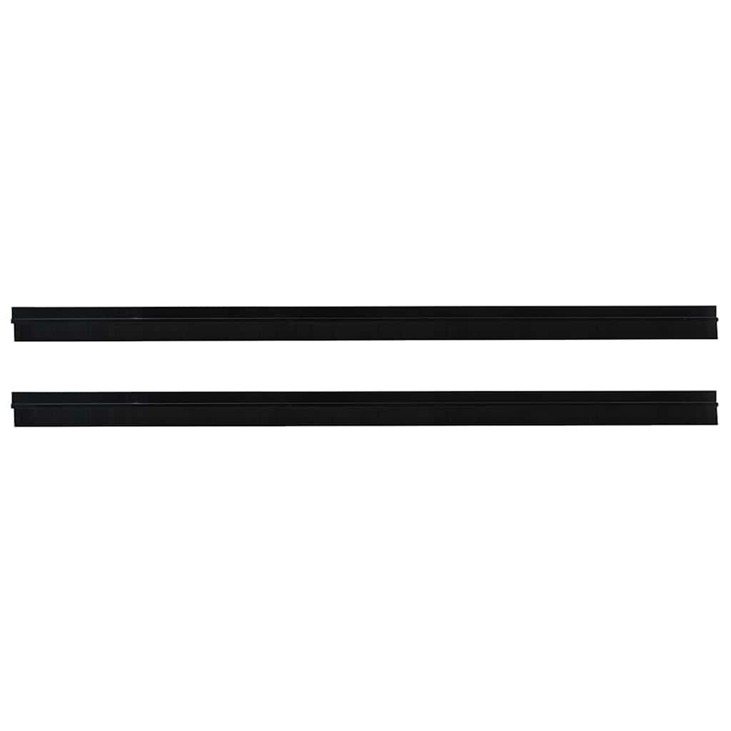 Selvklæbende dørbørstetætninger 2 pcs Sort 100 cm