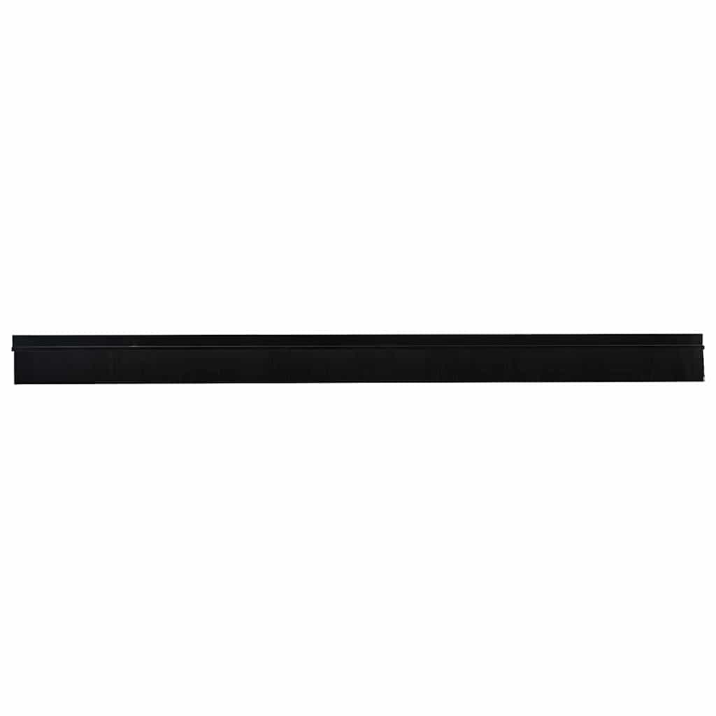 Selvklæbende dørbørstetætninger 2 pcs Sort 100 cm