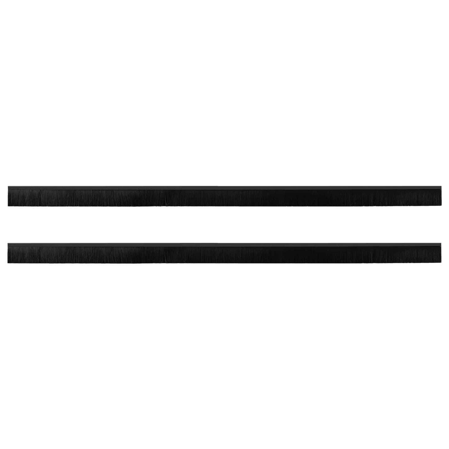 Selvklæbende dørbørstetætninger 2 pcs Sort 100 cm