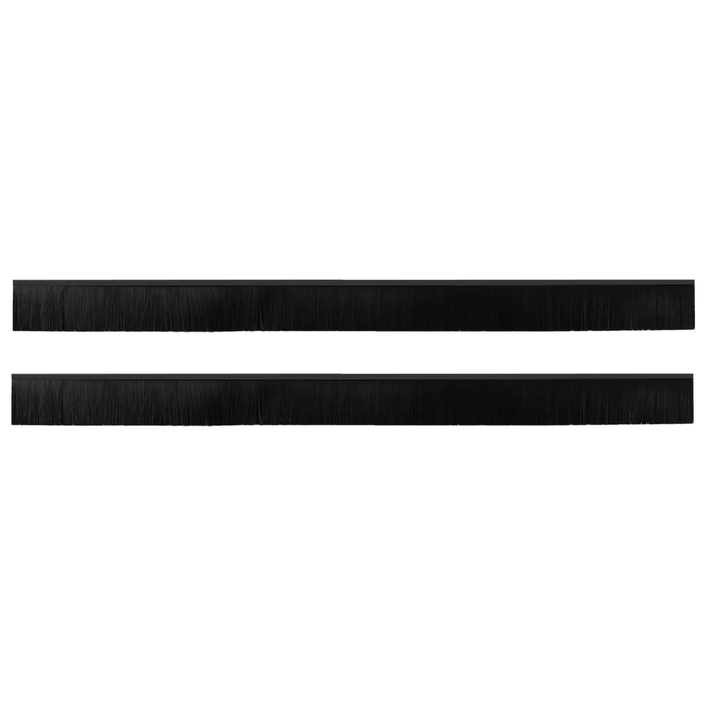 Selvklæbende dørbørstetætninger 2 pcs Sort 100 cm