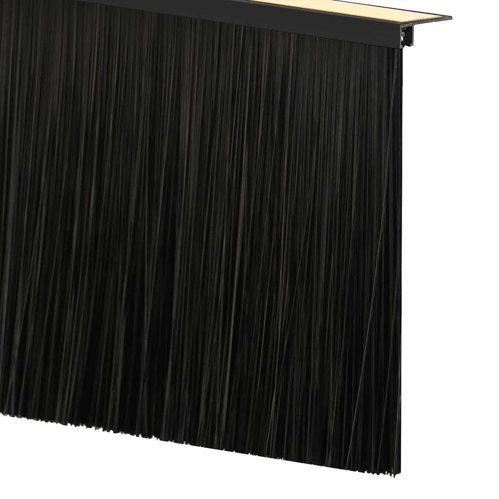 Selvklæbende dørbørstetætninger 2 pcs Sort 100 cm