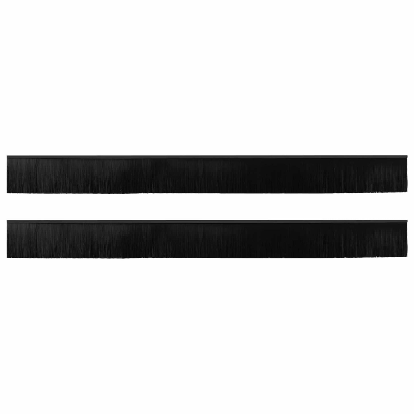 Selvklæbende dørbørstetætninger 2 pcs Sort 100 cm