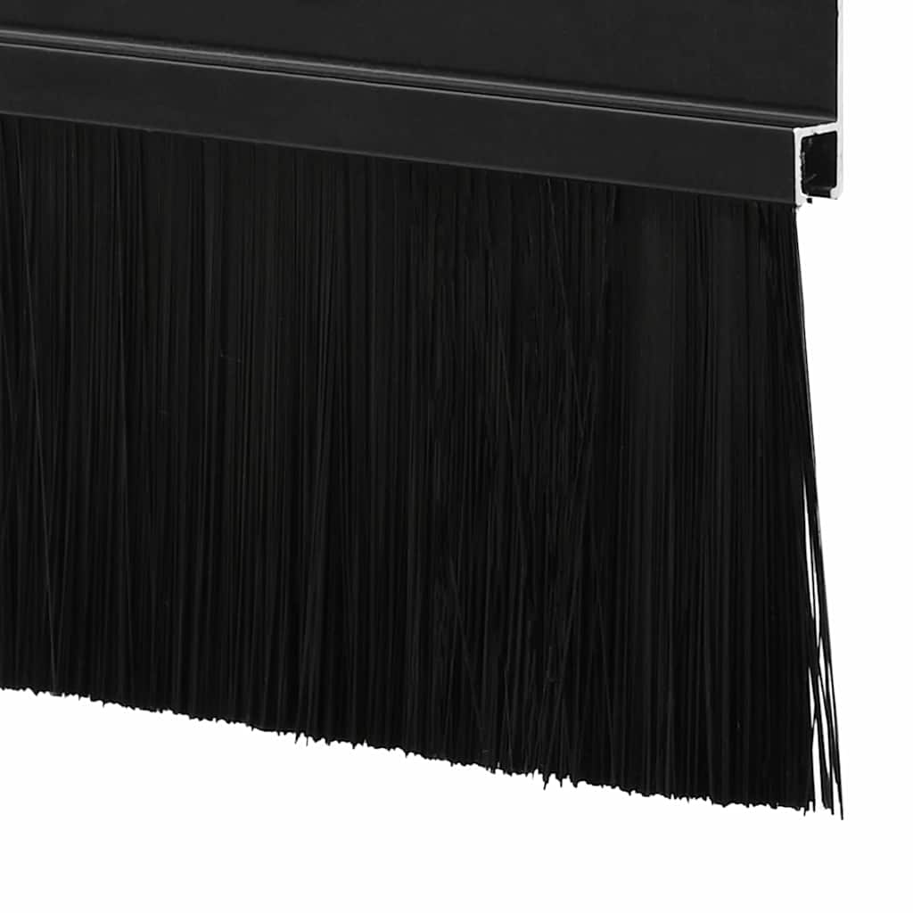 Skruemonterede dørbørste tætninger 2 pcs Sort 100 cm