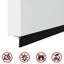 Skruemonterede dørbørste tætninger 6 pcs Sort 100 cm