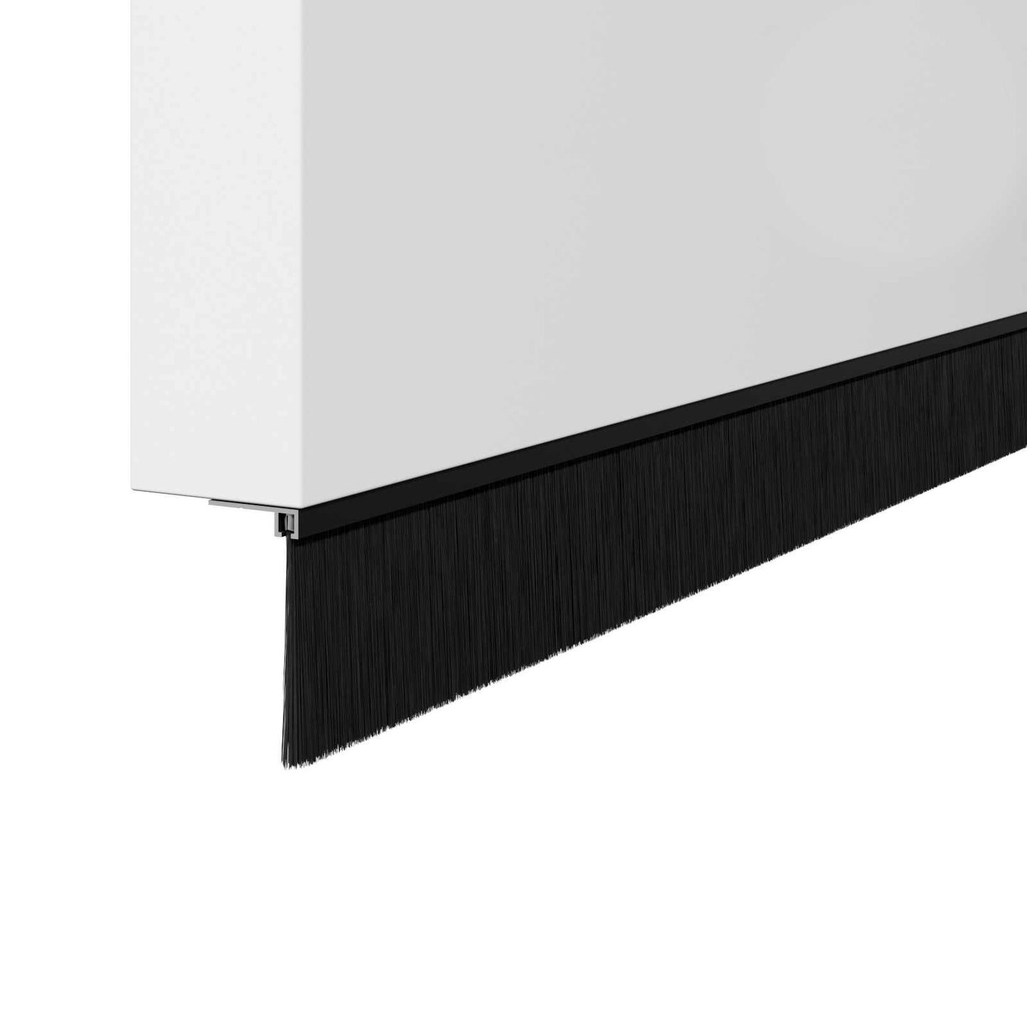 Skruemonterede dørbørste tætninger 6 pcs Sort 100 cm