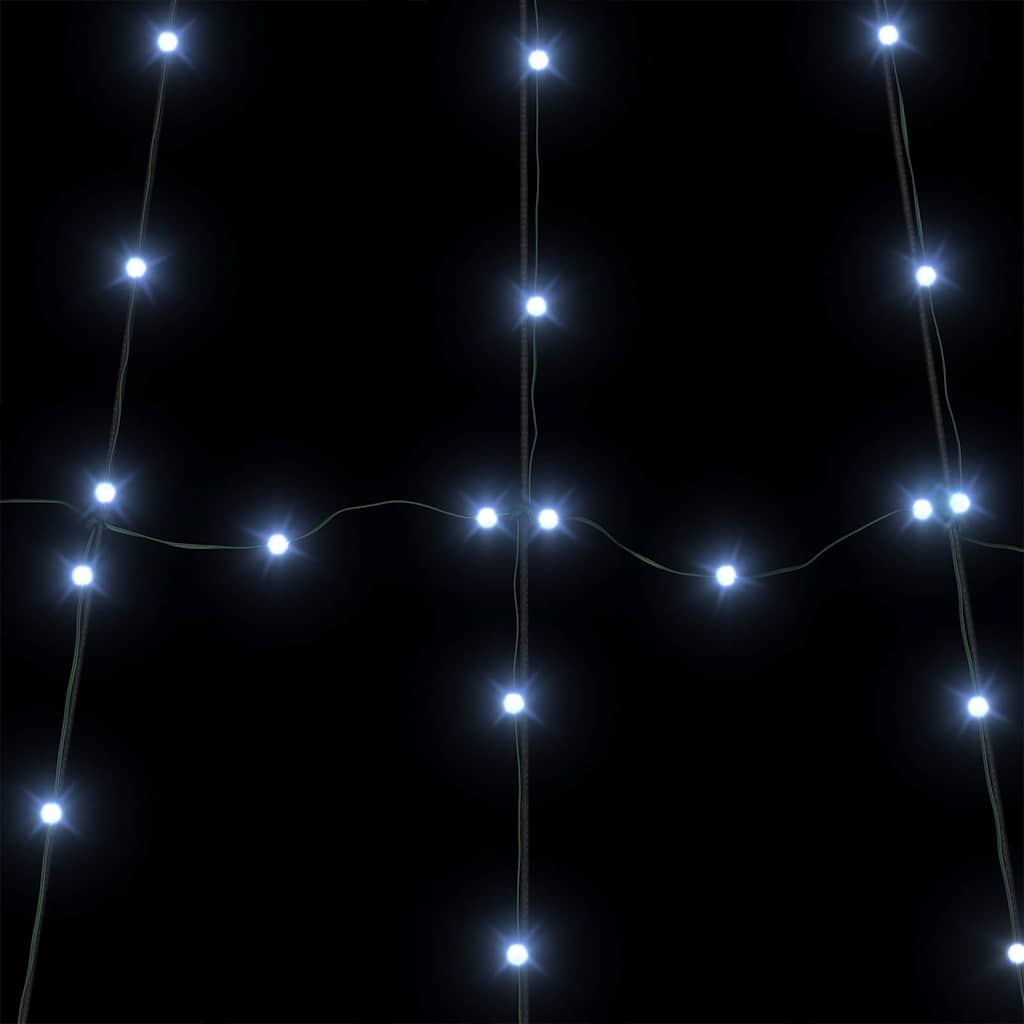 LED Juletræ med jordsøjler med jordspyd Kold hvid 182 cm Metal