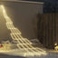 LED Juletræ med jordsøjler med jordspyd Varm hvid 511 cm Metal