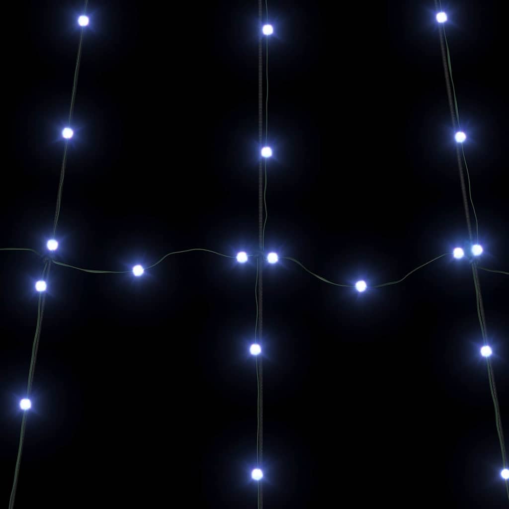LED Juletræ med jordsøjler med 276 LED'er Blå 511 cm Metal