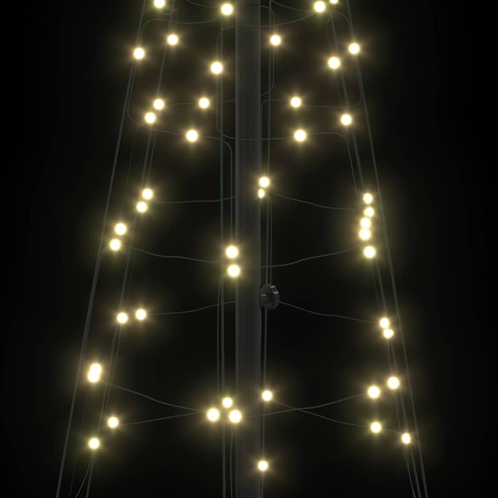 LED juletræ med 390 LED'er med jordspyd Varm hvid 250 cm Jern