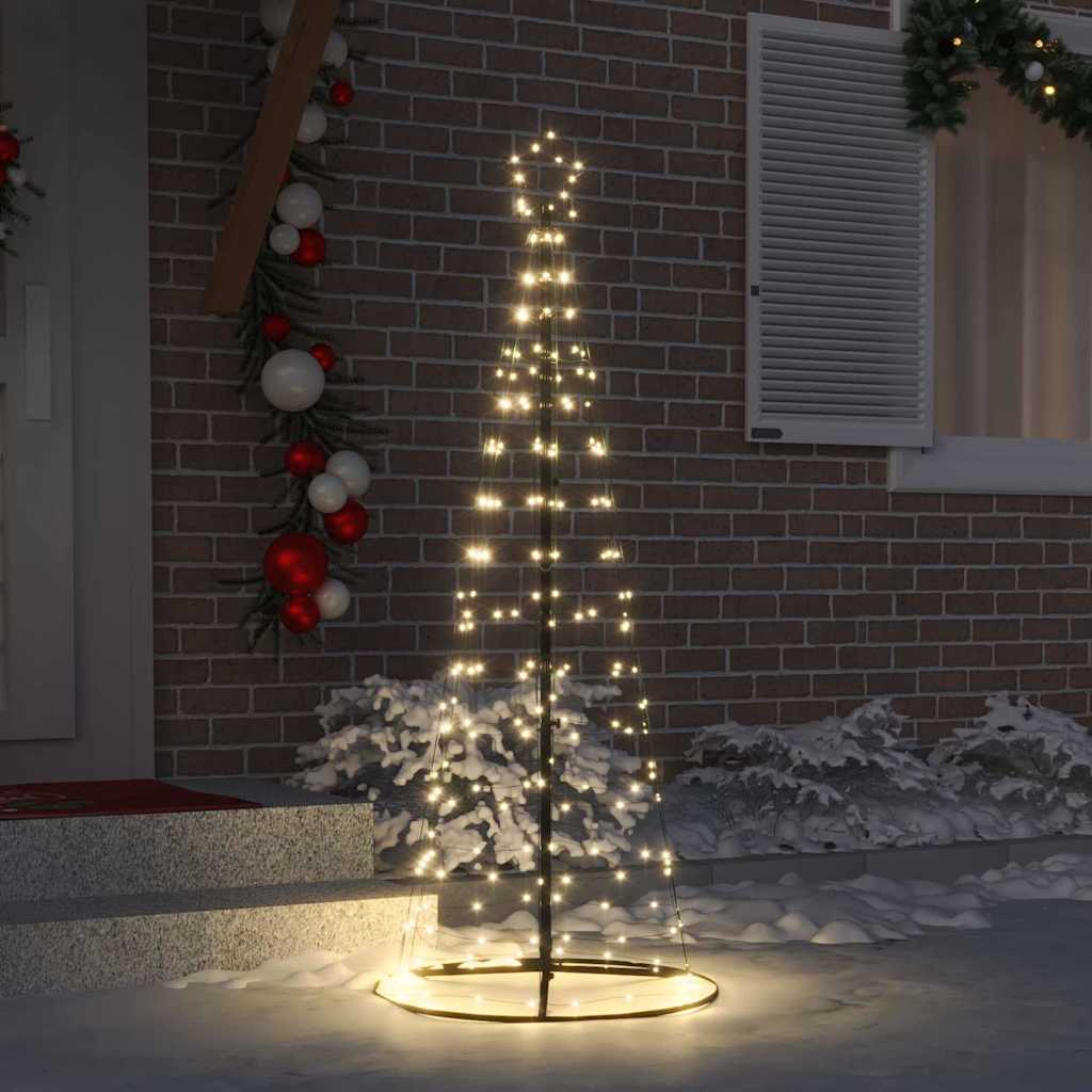 LED juletræ med 390 LED'er med jordspyd Varm hvid 250 cm Jern