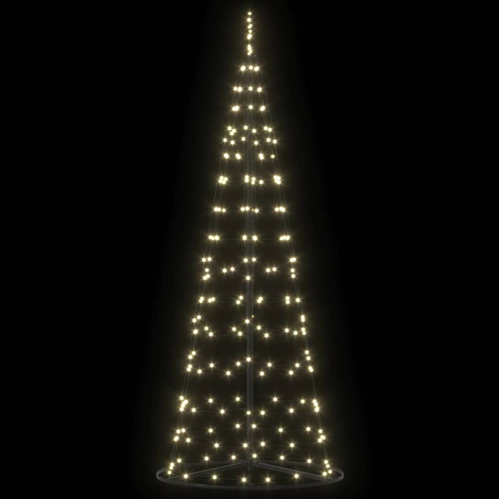 LED juletræ med 390 LED'er med jordspyd Varm hvid 250 cm Jern