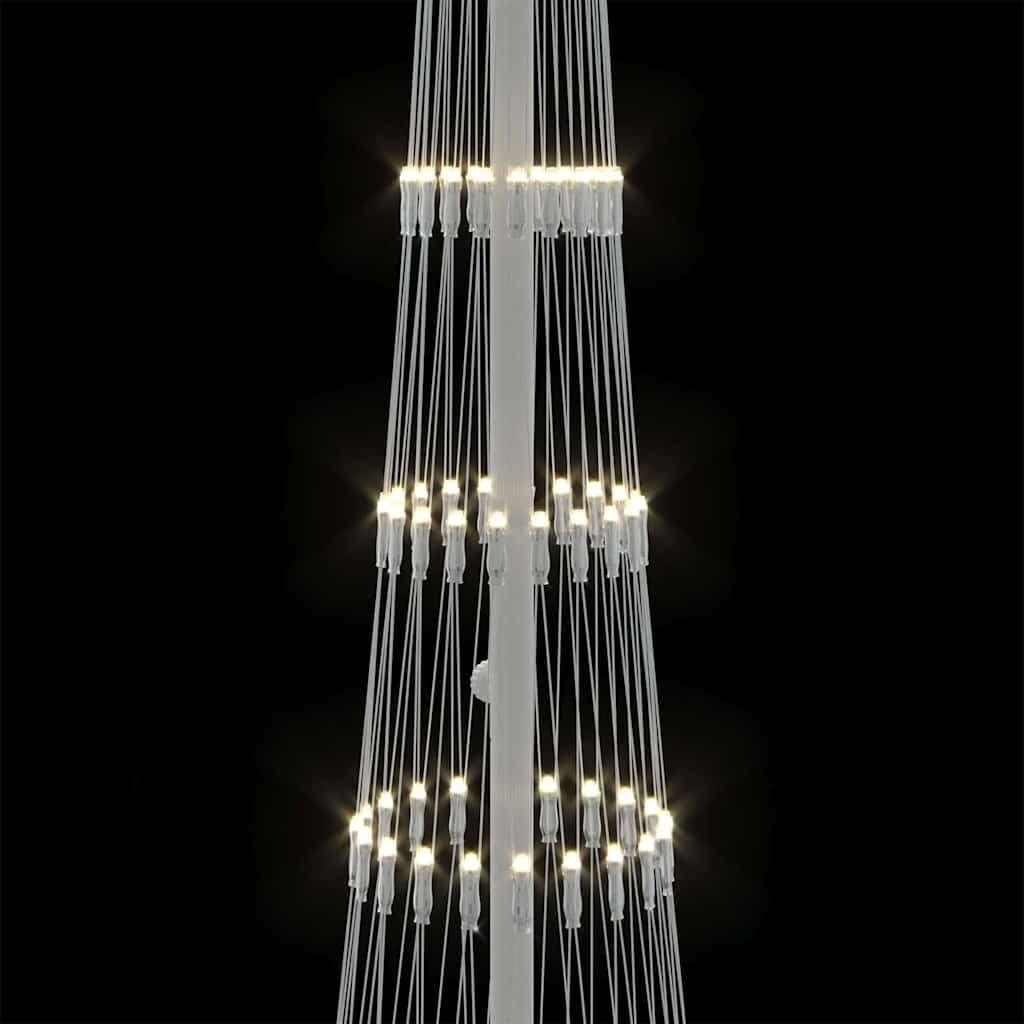 LED juletræ med 230 LED'er Varm hvid 51 x 51 x 190 cm Metal