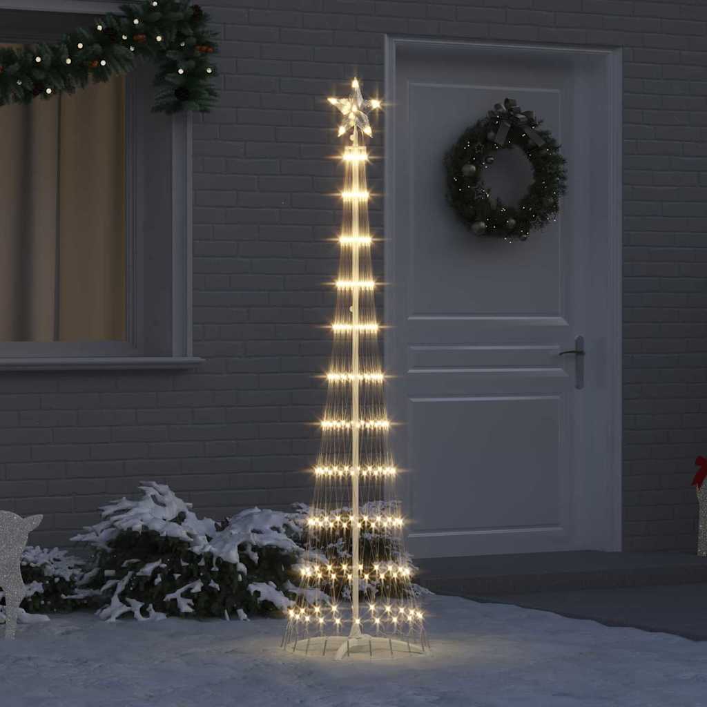 LED juletræ med 230 LED'er Varm hvid 51 x 51 x 190 cm Metal
