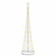 LED juletræ med 230 LED'er Varm hvid 51 x 51 x 190 cm Metal