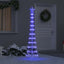 LED juletræ med 230 LED'er Blå 51 x 51 x 190 cm Metal