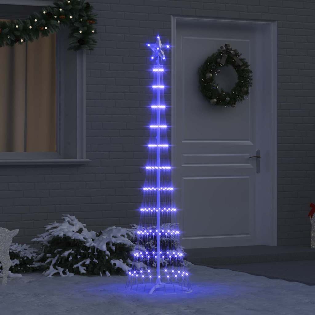 LED juletræ med 230 LED'er Blå 51 x 51 x 190 cm Metal
