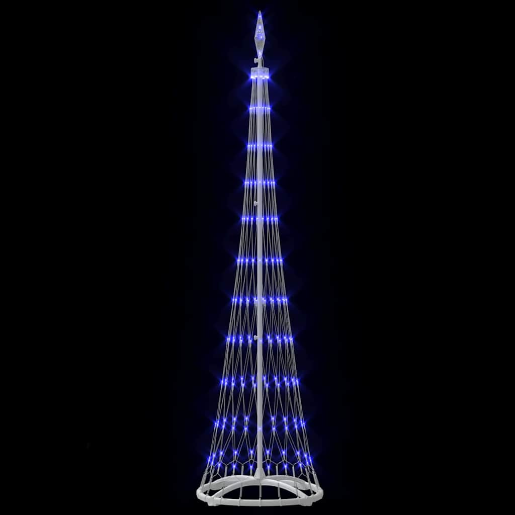 LED juletræ med 230 LED'er Blå 51 x 51 x 190 cm Metal