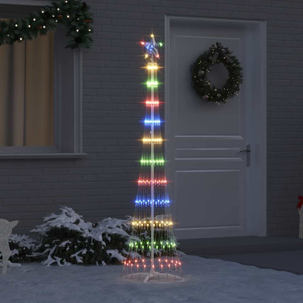 LED juletræ med 230 LED'er Flerfarvet 51 x 51 x 190 cm Metal