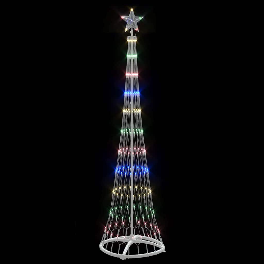 LED juletræ med 230 LED'er Flerfarvet 51 x 51 x 190 cm Metal