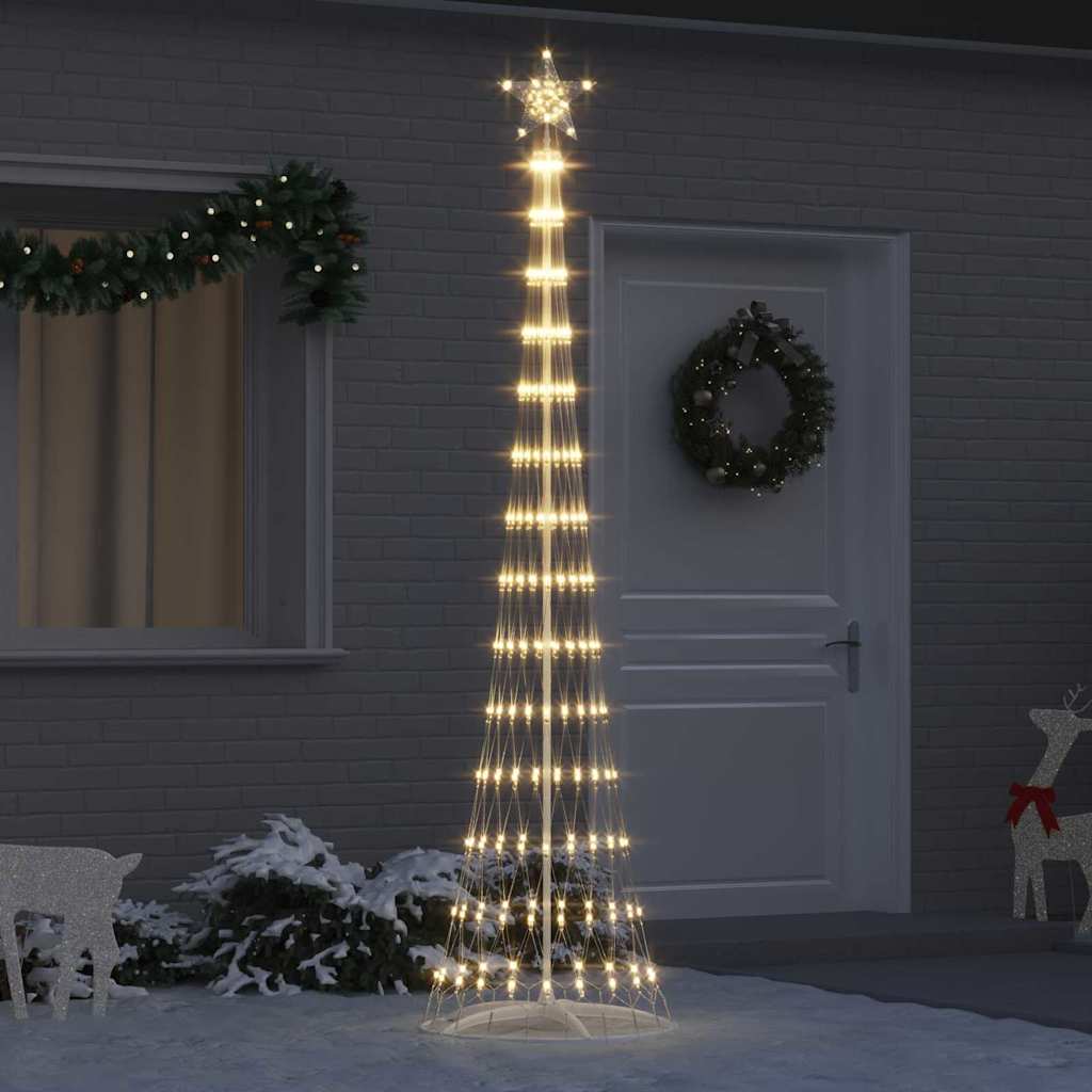 LED juletræ med 290 LED'er med stativ Varm hvid 250 cm Metal