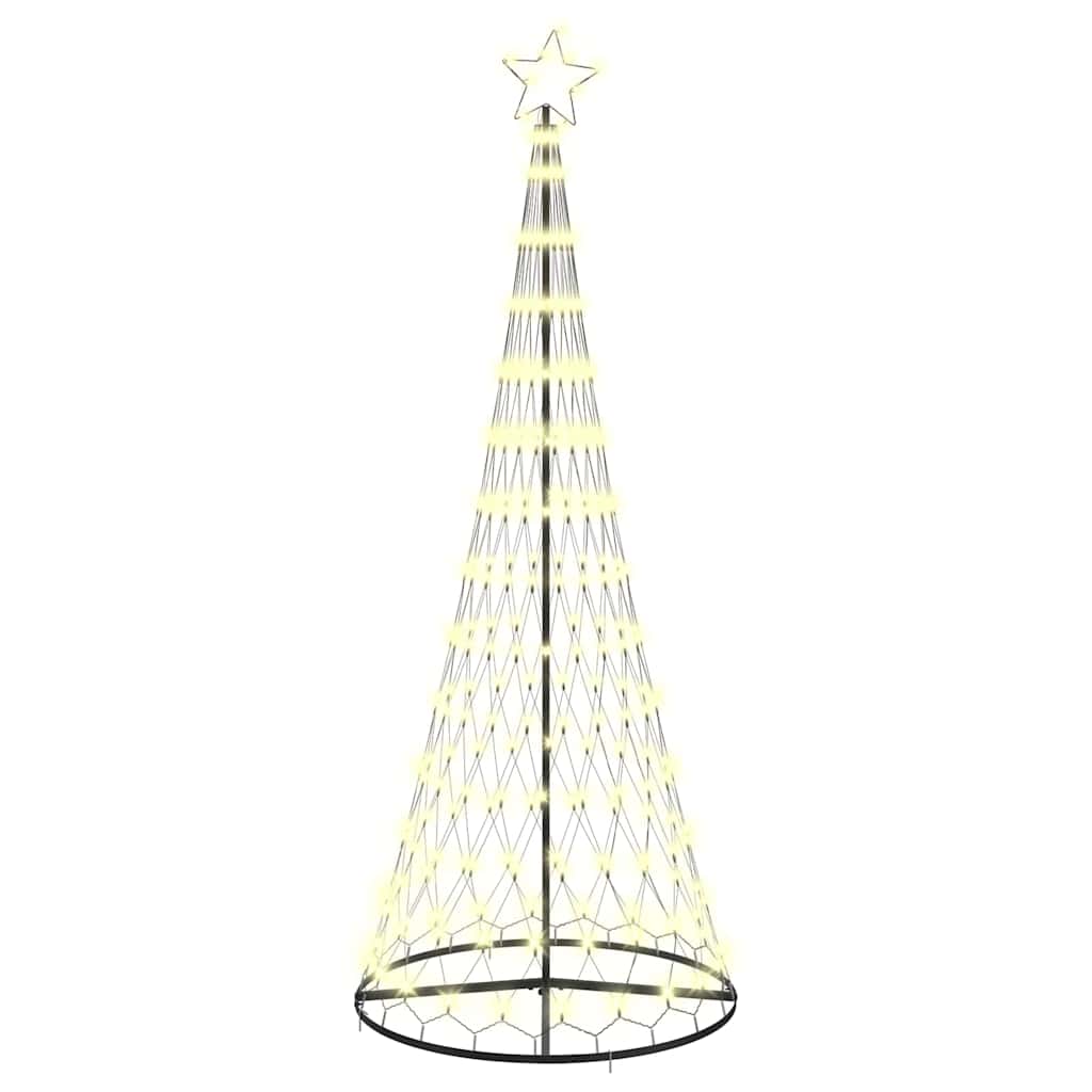 LED juletræ med 295 LED'er med stativ Varm hvid 250 cm Metal