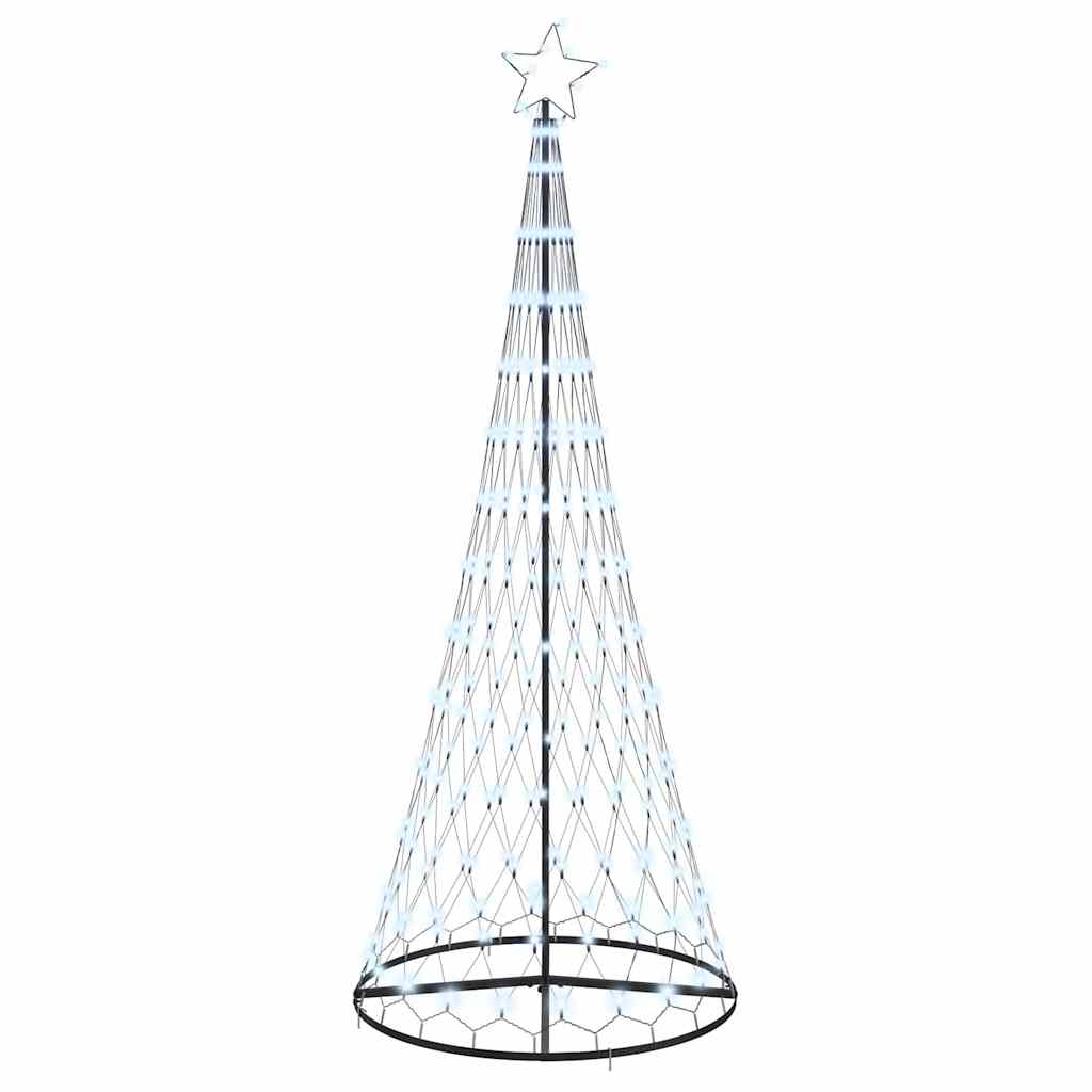 LED juletræ med 295 LED'er med stativ Kold hvid 250 cm Metal