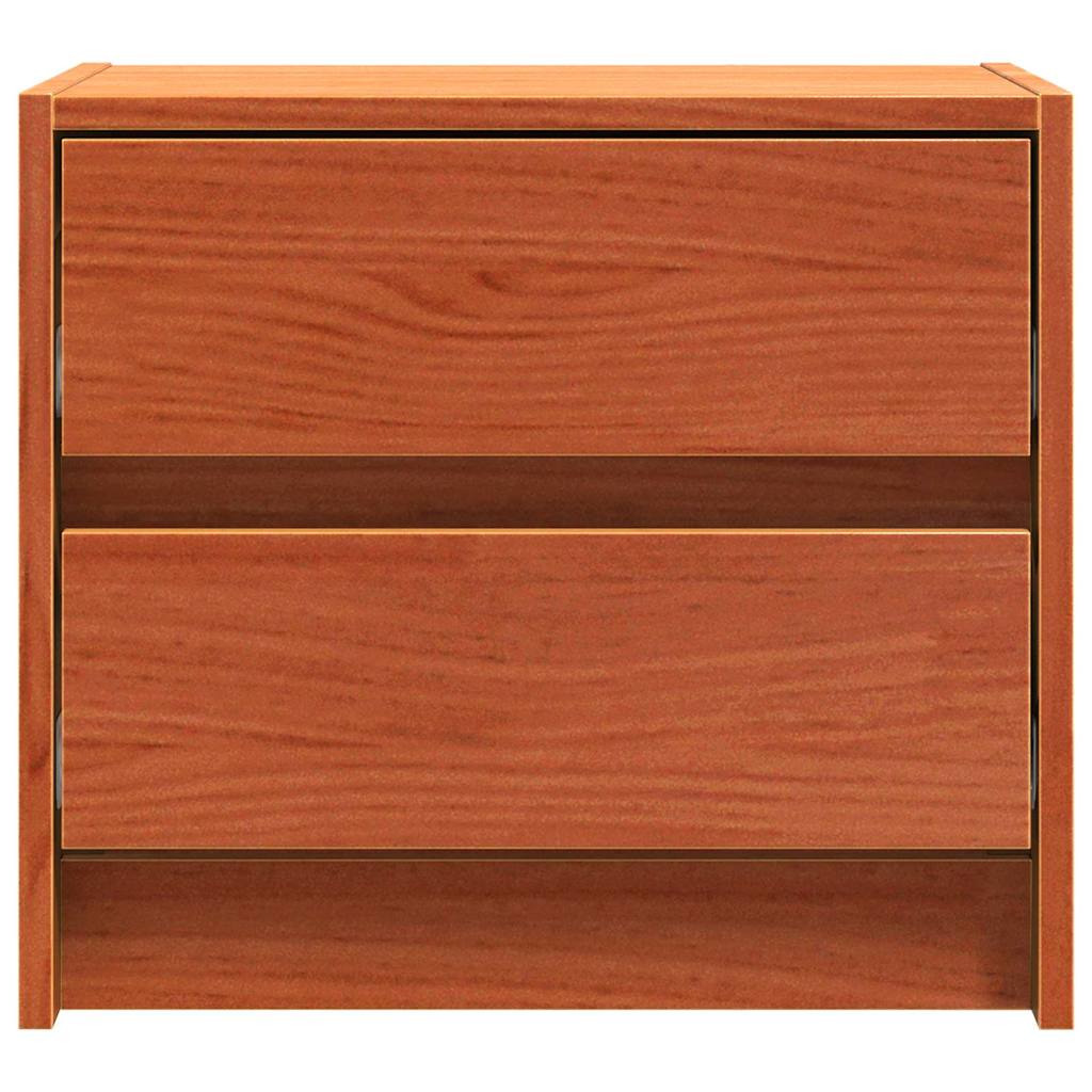 Sengeborde 2 stk. Voks brun 40 x 30.5 x 35.5 cm Fyrretræ