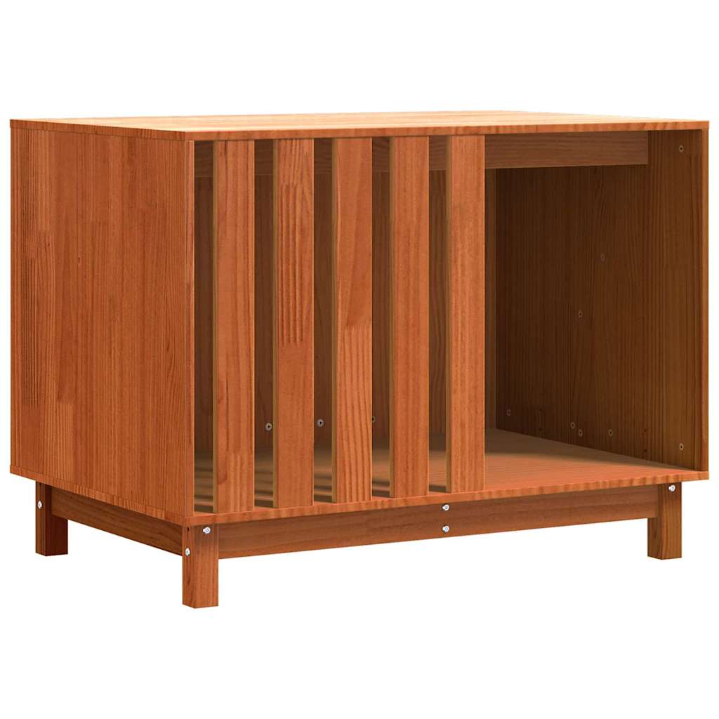 Hundehus Voks brun 100 x 70 x 70 cm Massiv fyrretræ
