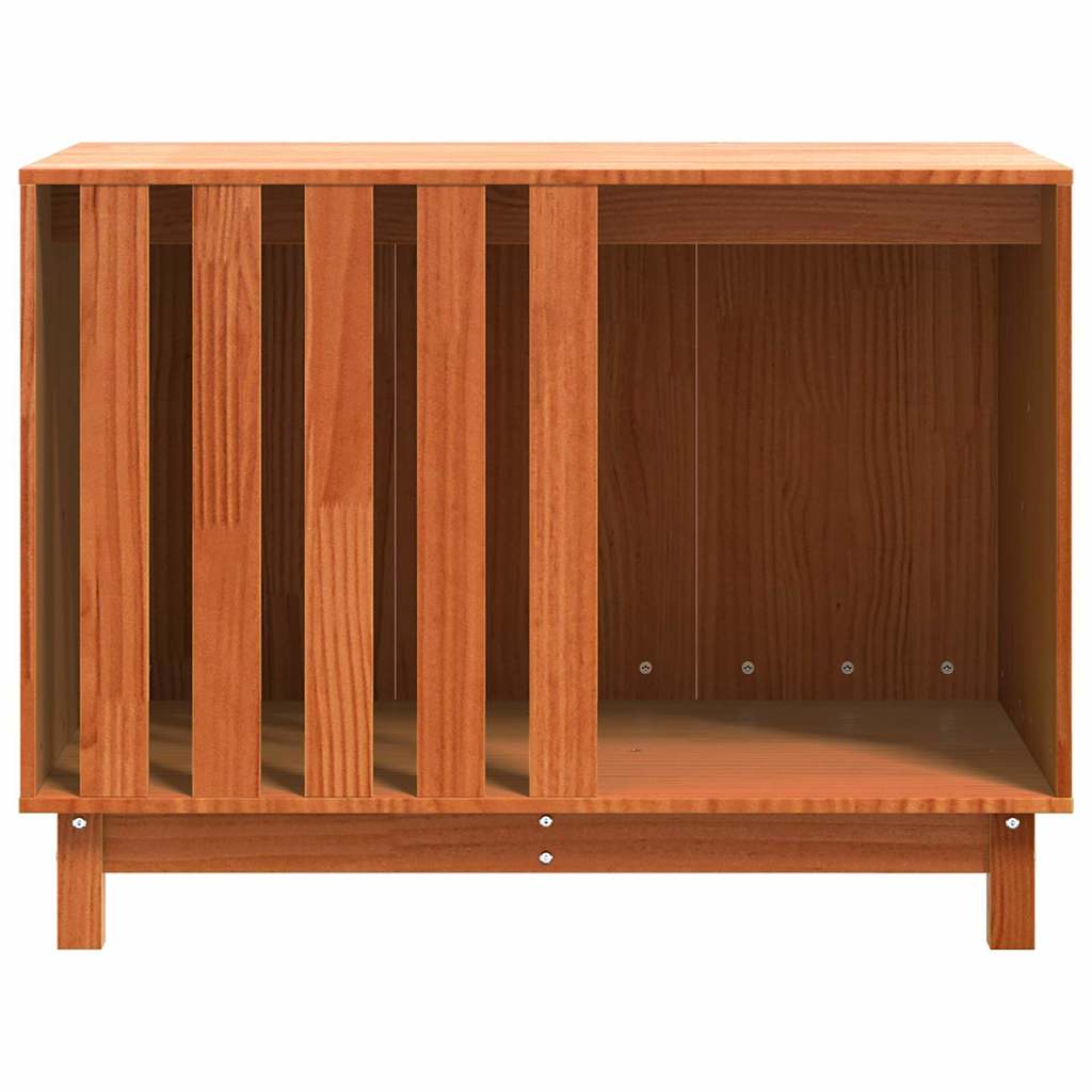 Hundehus Voks brun 100 x 70 x 70 cm Massiv fyrretræ